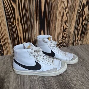 Nike White and Black High-Top Sneakers
